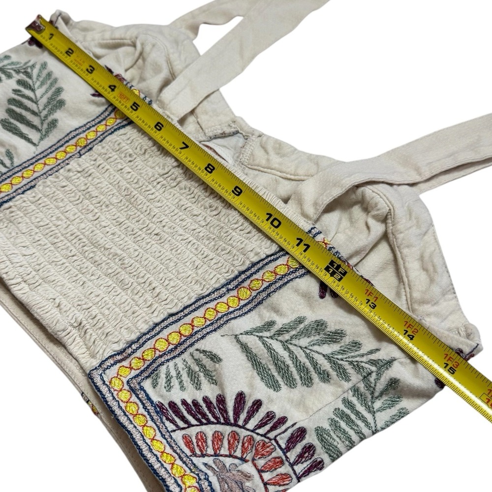 Free People Datura Floral Embroidered Crop Corset Top Boho Hippie Festival S - Picture 10 of 11